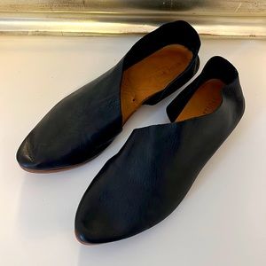 Sevilla Smith “The Sandy” Ibiza Black D’Orsay Flats Elizabeth Suzann Anthro